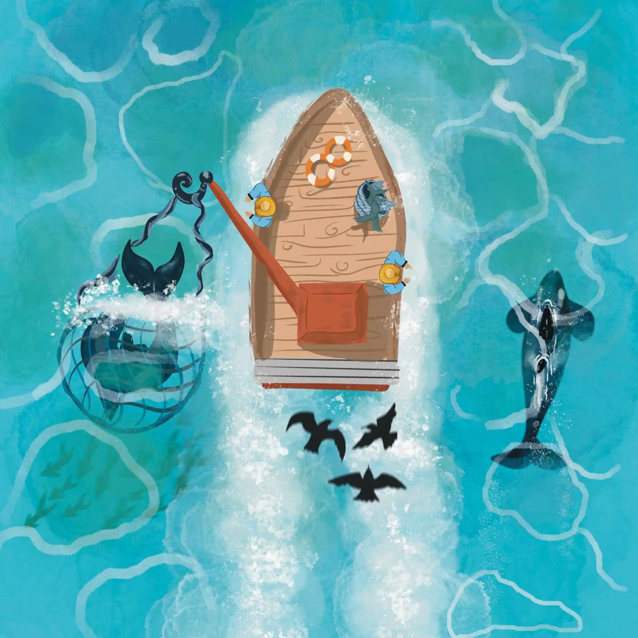 boat digital illustration
