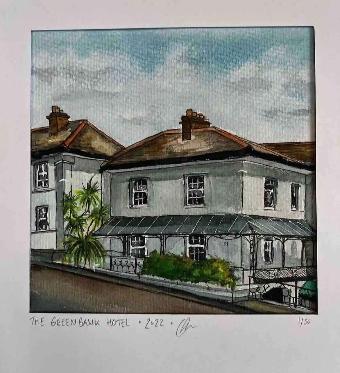 watercolour of house